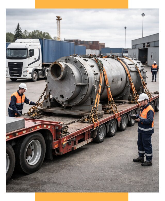 Перевозка тяжеловесных грузов под ключ от 153810 р. | СетСервис-Жлз