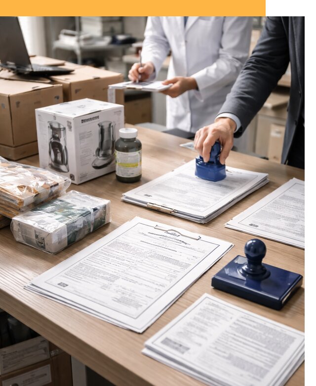 Сертификация импортных товаров от 12305 с таможенным сопровождением